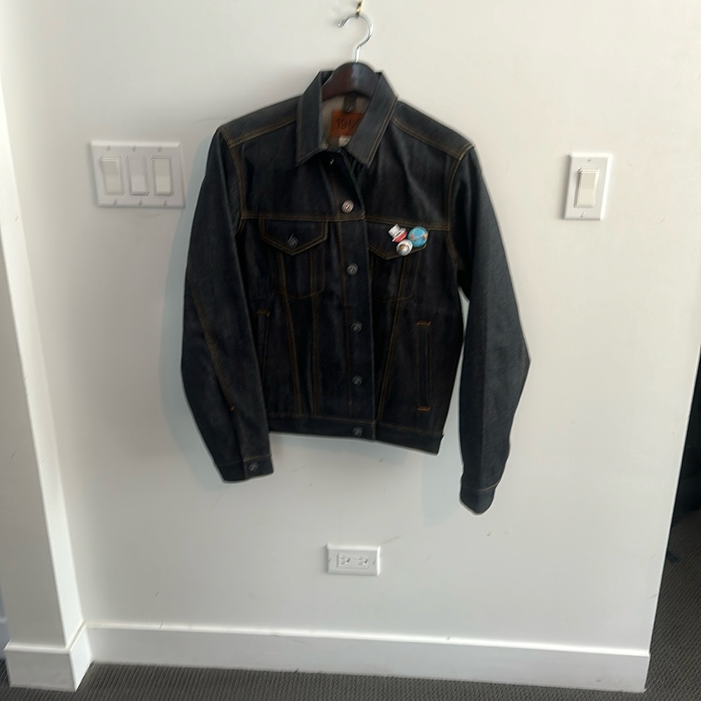 New, unworn selvege coat